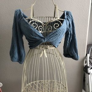 Urban outfitter cropped blouse